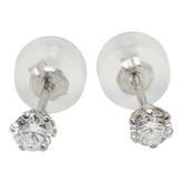 Pt900 プラチナ ダイヤ0.109ct ダイヤ0.107ct フラワーモチーフ スタッドピアス ピアス レディース 【中古】