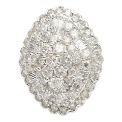 Pt900 プラチナ ダイヤ3.40ct リング 指輪 レディース 12号 【中古】
