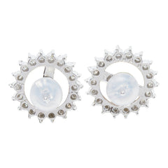 Pt900 プラチナ アコヤ真珠 アコヤパール9.7mm ダイヤ0.78ct フラワーモチーフ ピアス レディース 【中古】