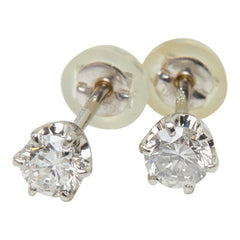 Pt900 プラチナ K14WG ホワイトゴールド ダイヤモンド ダイヤ0.55ct スタッドピアス ピアス レディース 【中古】