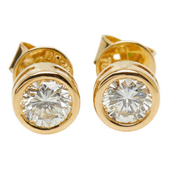 K18YG イエローゴールド ダイヤモンド ダイヤ0.72ct ピアス レディース 【中古】