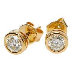 K18YG イエローゴールド ダイヤモンド ダイヤ0.72ct ピアス レディース 【中古】
