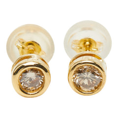 K18YG イエローゴールド ダイヤモンド ダイヤ0.24ct ピアス レディース 【中古】