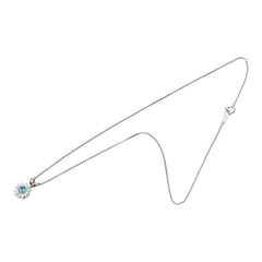 Pt900 プラチナ Pt850 プラチナ アレキサンドライト アレキサンドライト0.34ct ダイヤ0.45ct フラワーモチーフ ペンダントトップ ネックレス レディース 【中古】