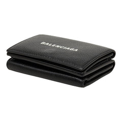 バレンシアガ キャッシュ 三つ折り財布 594312 ブラック レザー レディース BALENCIAGA 中古