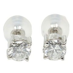Pt900 プラチナ ダイヤモンド ダイヤ0.62ct スタッドピアス ピアス レディース 中古