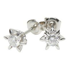 Pt850 プラチナ ダイヤモンド ダイヤ0.30ct ピアス レディース 中古