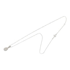 K18WG ホワイトゴールド ダイヤモンド ダイヤ0.50ct しずく型モチーフ 雫 ドロップ ペンダント ネックレス レディース 中古