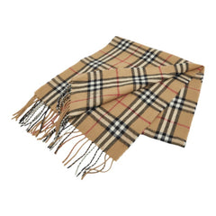 バーバリー ノバチェック マフラー ベージュ カシミヤ レディース BURBERRY 中古