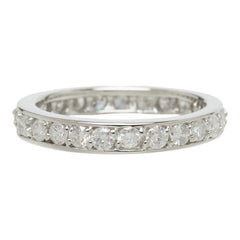 ダイヤモンド Pt900 プラチナ ダイヤ1.00ct フルエタニティ リング 指輪 レディース 9号 中古