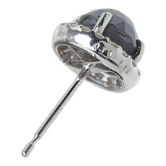 ブラックダイヤモンド ダイヤモンド K18WG ホワイトゴールド ブラックダイヤ2.25ct ダイヤ0.20ct デザインピアス ピアス レディース 中古