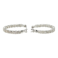 ダイヤモンド Pt900 プラチナ ダイヤ1.00ct フルエタニティ ピアス レディース 中古