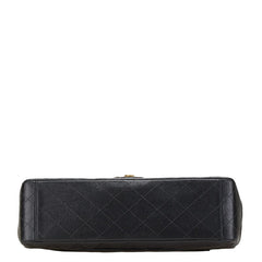 シャネル ココマーク マトラッセ30 シングルフラップ チェーンショルダーバッグ ブラック ゴールド金具 ラムスキン レディース CHANEL 【中古】