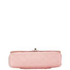 シャネル マトラッセ25 ダブルフラップ ココマーク チェーン ショルダーバッグ ピンク キャビアスキン レディース CHANEL 【中古】