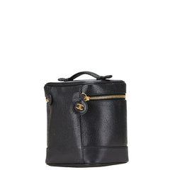 シャネル ココマーク バニティバッグ A01998 ブラック キャビアスキン レディース CHANEL 【中古】