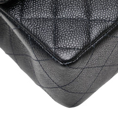 シャネル ココマーク チェーン ミニショルダーバッグ ブラック キャビアスキン レディース CHANEL 【中古】