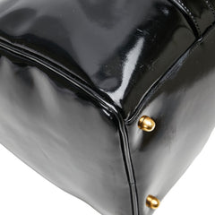 シャネル ココマーク ボストンバッグ ショルダーバッグ 2WAY ブラック パテントレザー レディース CHANEL 【中古】