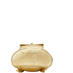 シャネル ココマーク マトラッセ リュック バックパック ゴールド ラムスキン レディース CHANEL 【中古】