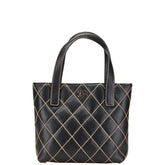 シャネル ワイルドステッチ ココマーク トートバッグ ブラック ラムスキン レディース CHANEL 【中古】
