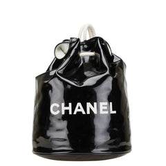 シャネル ノベルティ ショルダーバッグ ブラック ホワイト パテントレザー レディース CHANEL 【中古】