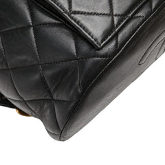シャネル マトラッセ ココマーク ゴールド金具 チェーン リュック バックパック ブラック ラムスキン レディース CHANEL 【中古】