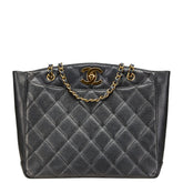 シャネル マトラッセ ココマーク チェーン トートバッグ ワンショルダーバッグ ブラック キャビアスキン レディース CHANEL 【中古】