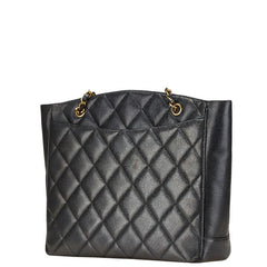 シャネル マトラッセ ココマーク チェーン トートバッグ ワンショルダーバッグ ブラック キャビアスキン レディース CHANEL 【中古】