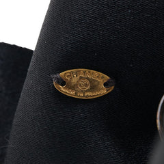 シャネル ココマーク リボン バレッタ ブラック サテン レディース CHANEL 【中古】
