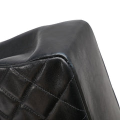 シャネル マトラッセ ココマーク ハンドバッグ トップハンドル ブラック ラムスキン レディース CHANEL 【中古】