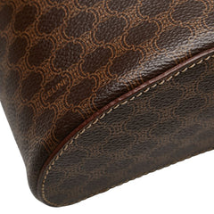 セリーヌ マカダム バニティバッグ ショルダーバッグ 2WAY ブラウン PVC レザー レディース CELINE 【中古】