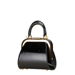 ディオール ハンドバッグ ショルダーバッグ 2WAY ブラック ゴールド パテントレザー レディース Dior 【中古】