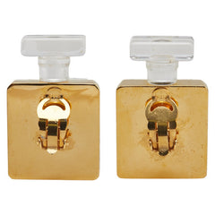 シャネル パフュームボトル 香水 イヤリング ゴールド クリア メッキ プラスチック レディース CHANEL 【中古】