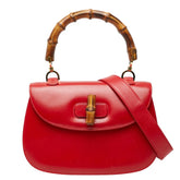 グッチ オールドグッチ バンブー ハンドバッグ ショルダーバッグ 2WAY 001 01 0633 レッド レザー レディース GUCCI 【中古】