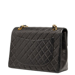 シャネル ココマーク デカマトラッセ34 斜め掛け チェーン ショルダーバッグ ブラック レザー レディース CHANEL 【中古】