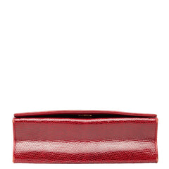 シャネル ココマーク チェーン ショルダーバッグ レッド リザード レディース CHANEL 【中古】