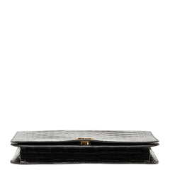 シャネル ココマーク チェーン ショルダーバッグ ブラック クロコダイル レディース CHANEL 【中古】