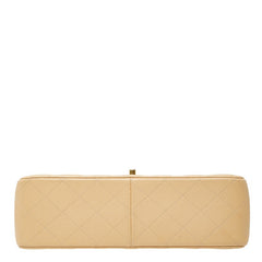 シャネル ココマーク マトラッセ30 ダブルフラップ チェーン ショルダーバッグ ベージュ キャビアスキン レディース CHANEL 【中古】