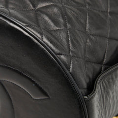 シャネル ココマーク マトラッセ 巾着型 チェーン ショルダーバッグ ブラック ラムスキン レディース CHANEL 【中古】