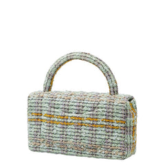 シャネル ココマーク マトラッセ クラシック ハンドバッグ トップハンドル マルチカラー ツイード レディース CHANEL 【中古】