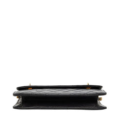 シャネル ココマーク マトラッセ チェーンショルダーバッグ ブラック ラムスキン レディース CHANEL 【中古】