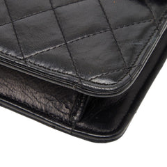シャネル ココマーク マトラッセ チェーンショルダーバッグ ブラック ラムスキン レディース CHANEL 【中古】