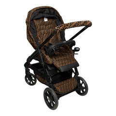 フェンディ × Inglesina イングリッシーナ FFロゴ ファブリック ベビーカー ブラウン ブラック レディース FENDI 【中古】