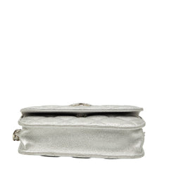シャネル ミニマトラッセ ココマーク チェーン ショルダーバッグ ポシェット シルバー レザー レディース CHANEL 【中古】