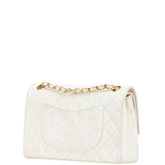 シャネル マトラッセ25 Wフラップ チェーン ショルダーバッグ ホワイト ラムスキン レディース CHANEL 【中古】