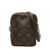 ルイ ヴィトン モノグラム ミニダヌーブ 斜め掛け ショルダーバッグ M45268 ブラウン PVC レザー レディース LOUIS VUITTON 【中古】