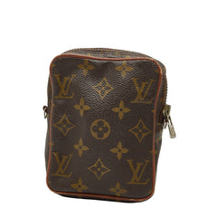 ルイ ヴィトン モノグラム ミニダヌーブ 斜め掛け ショルダーバッグ M45268 ブラウン PVC レザー レディース LOUIS VUITTON 【中古】