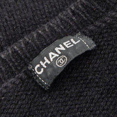 シャネル ココマーク 刺繍 ニット セーター ブラック ウール レディース CHANEL 【中古】