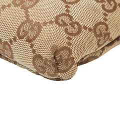 グッチ GGキャンバス ウエストバッグ ボディバッグ 28566 ベージュ ブラウン キャンバス レザー レディース GUCCI 【中古】