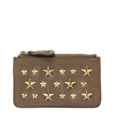 ジミーチュウ スタッズ スター コインケース 小銭入れ グレー レザー レディース JIMMY CHOO 【中古】