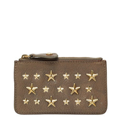 ジミーチュウ スタッズ スター コインケース 小銭入れ グレー レザー レディース JIMMY CHOO 【中古】